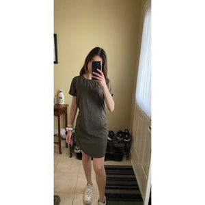 2/$20 Army Green T-Shirt Dress